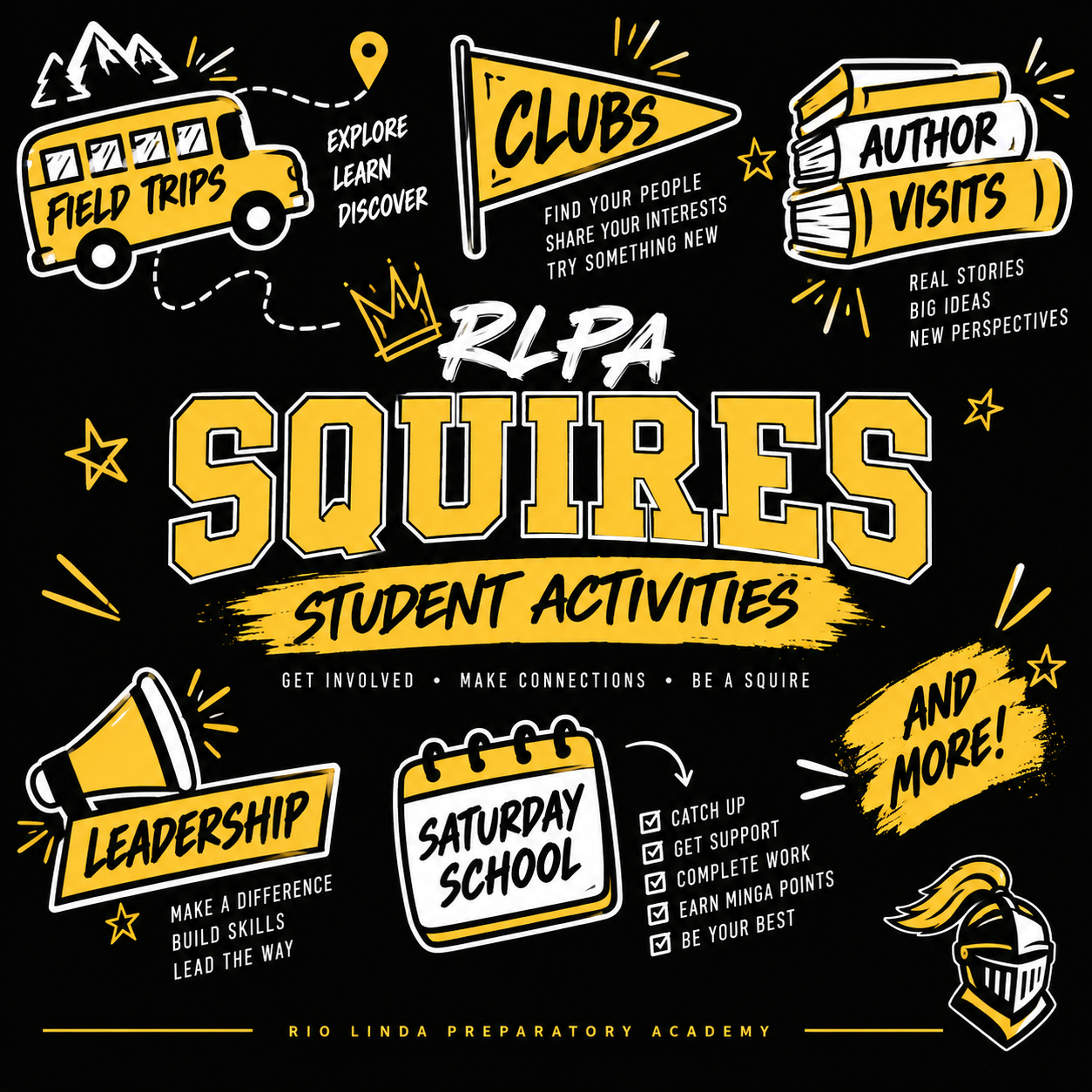 RLPA Student Activities Page: Author Visits, Field Trips, Clubs, Saturday School