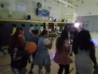 students dancing