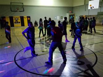 students dancing