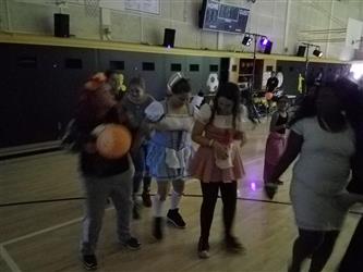 students dancing