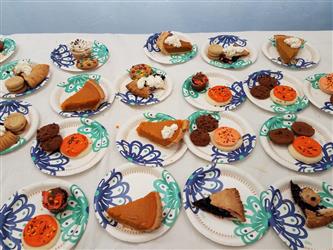 plates of desserts