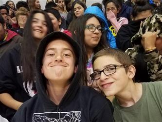 students posing for photo