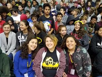 students posing for photo