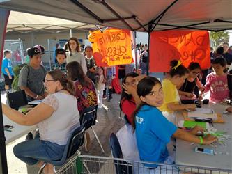 students playing carnival games
