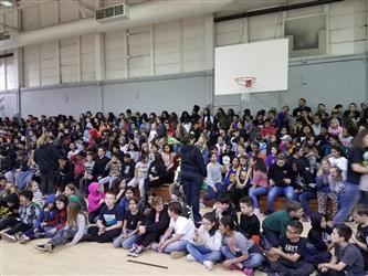 people seated on bleachers