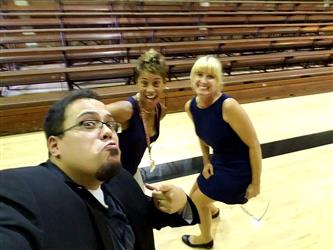people posing for selfie
