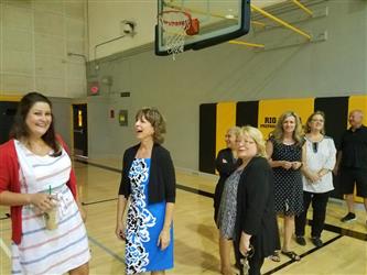 people gathered in gym