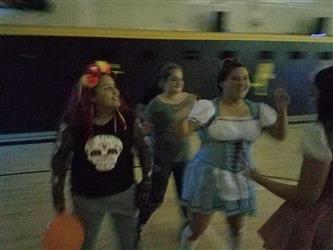 students dancing