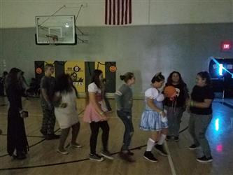 students dancing