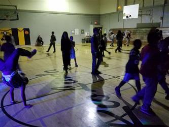 students dancing